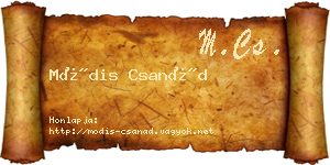 Módis Csanád névjegykártya